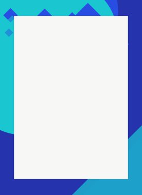 Dekoratif desen tasarımlı renkli, soyut el ilanı kapağı çerçevesi