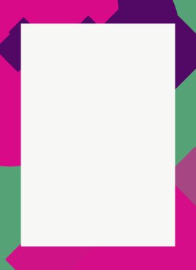 Dekoratif desen tasarımlı renkli, soyut el ilanı kapağı çerçevesi