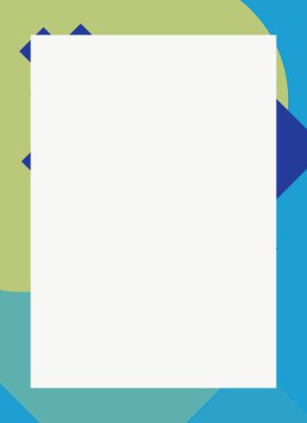 Dekoratif desen tasarımlı renkli, soyut el ilanı kapağı çerçevesi