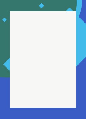 Dekoratif desen tasarımlı renkli, soyut el ilanı kapağı çerçevesi