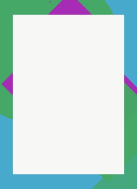 Dekoratif desen tasarımlı renkli, soyut el ilanı kapağı çerçevesi