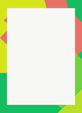 Dekoratif desen tasarımlı renkli, soyut el ilanı kapağı çerçevesi