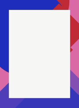 Dekoratif desen tasarımlı renkli, soyut el ilanı kapağı çerçevesi