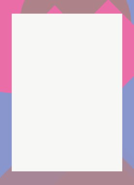 Dekoratif desen tasarımlı renkli, soyut el ilanı kapağı çerçevesi