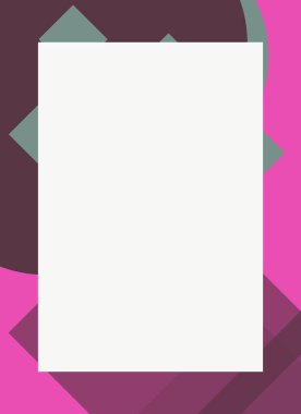 Dekoratif desen tasarımlı renkli, soyut el ilanı kapağı çerçevesi