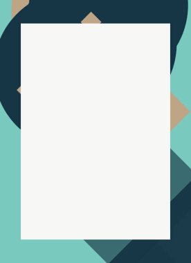 Dekoratif desen tasarımlı renkli, soyut el ilanı kapağı çerçevesi