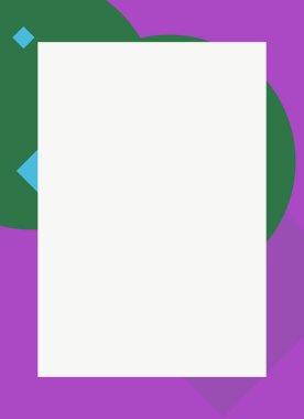 Dekoratif desen tasarımlı renkli, soyut el ilanı kapağı çerçevesi