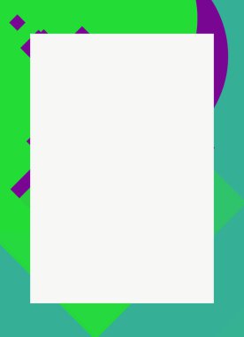 Dekoratif desen tasarımlı renkli, soyut el ilanı kapağı çerçevesi