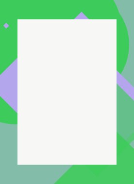 Dekoratif desen tasarımlı renkli, soyut el ilanı kapağı çerçevesi