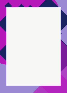 Dekoratif desen tasarımlı renkli, soyut el ilanı kapağı çerçevesi