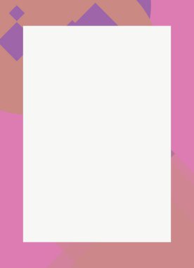 Dekoratif desen tasarımlı renkli, soyut el ilanı kapağı çerçevesi