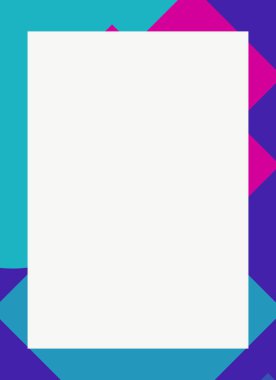 Dekoratif desen tasarımlı renkli, soyut el ilanı kapağı çerçevesi