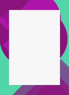 Dekoratif desen tasarımlı renkli, soyut el ilanı kapağı çerçevesi