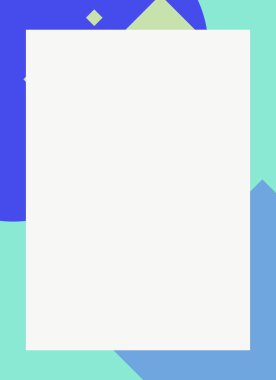 Dekoratif desen tasarımlı renkli, soyut el ilanı kapağı çerçevesi