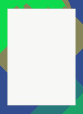 Dekoratif desen tasarımlı renkli, soyut el ilanı kapağı çerçevesi