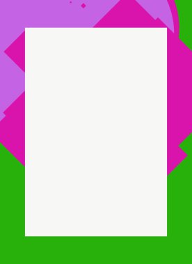 Dekoratif desen tasarımlı renkli, soyut el ilanı kapağı çerçevesi