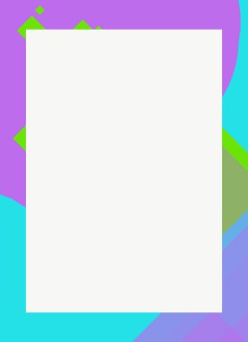 Dekoratif desen tasarımlı renkli, soyut el ilanı kapağı çerçevesi