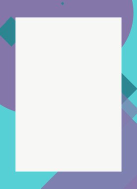 Dekoratif desen tasarımlı renkli, soyut el ilanı kapağı çerçevesi