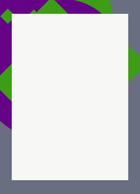 Dekoratif desen tasarımlı renkli, soyut el ilanı kapağı çerçevesi