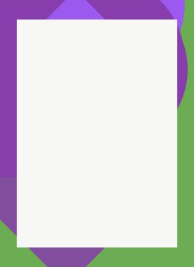 Dekoratif desen tasarımlı renkli, soyut el ilanı kapağı çerçevesi