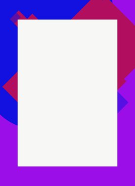 Dekoratif desen tasarımlı renkli, soyut el ilanı kapağı çerçevesi