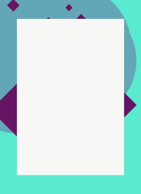 Dekoratif desen tasarımlı renkli, soyut el ilanı kapağı çerçevesi