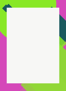 Dekoratif desen tasarımlı renkli, soyut el ilanı kapağı çerçevesi