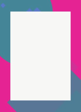 Dekoratif desen tasarımlı renkli, soyut el ilanı kapağı çerçevesi