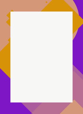 Dekoratif desen tasarımlı renkli, soyut el ilanı kapağı çerçevesi