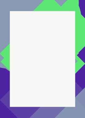 Dekoratif desen tasarımlı renkli, soyut el ilanı kapağı çerçevesi