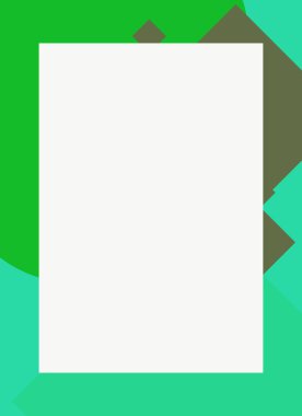 Dekoratif desen tasarımlı renkli, soyut el ilanı kapağı çerçevesi