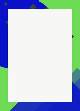 Dekoratif desen tasarımlı renkli, soyut el ilanı kapağı çerçevesi