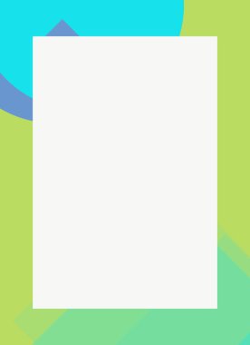 Dekoratif desen tasarımlı renkli, soyut el ilanı kapağı çerçevesi