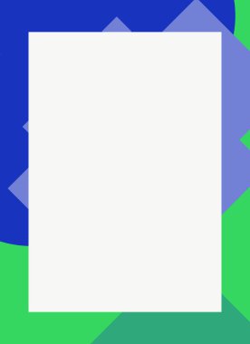 Dekoratif desen tasarımlı renkli, soyut el ilanı kapağı çerçevesi