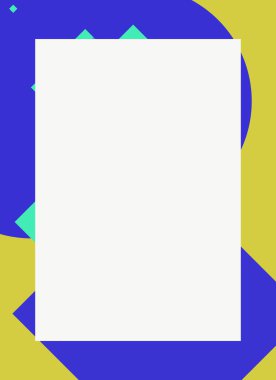 Dekoratif desen tasarımlı renkli, soyut el ilanı kapağı çerçevesi