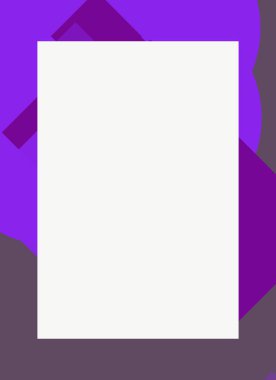 Dekoratif desen tasarımlı renkli, soyut el ilanı kapağı çerçevesi