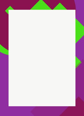 Dekoratif desen tasarımlı renkli, soyut el ilanı kapağı çerçevesi