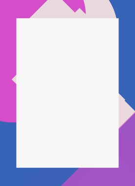 Dekoratif desen tasarımlı renkli, soyut el ilanı kapağı çerçevesi