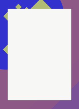 Dekoratif desen tasarımlı renkli, soyut el ilanı kapağı çerçevesi