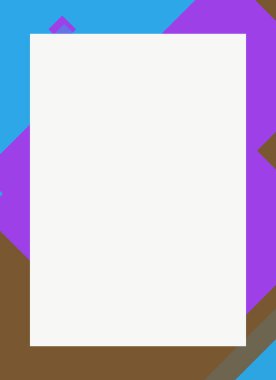 Dekoratif desen tasarımlı renkli, soyut el ilanı kapağı çerçevesi