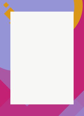 Dekoratif desen tasarımlı renkli, soyut el ilanı kapağı çerçevesi