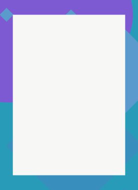 Dekoratif desen tasarımlı renkli, soyut el ilanı kapağı çerçevesi