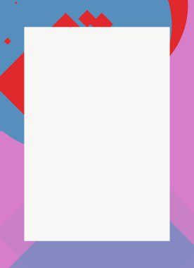 Dekoratif desen tasarımlı renkli, soyut el ilanı kapağı çerçevesi