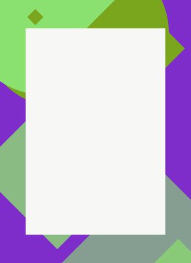 Dekoratif desen tasarımlı renkli, soyut el ilanı kapağı çerçevesi