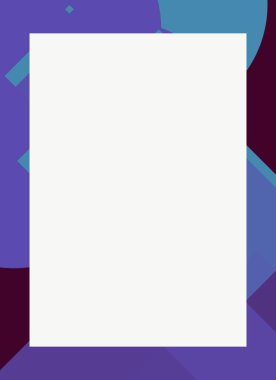 Dekoratif desen tasarımlı renkli, soyut el ilanı kapağı çerçevesi