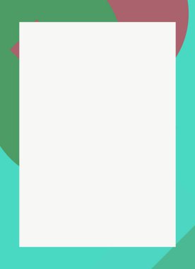 Dekoratif desen tasarımlı renkli, soyut el ilanı kapağı çerçevesi