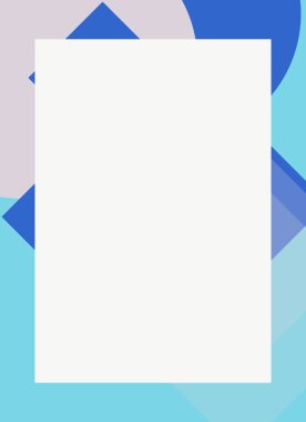 Dekoratif desen tasarımlı renkli, soyut el ilanı kapağı çerçevesi