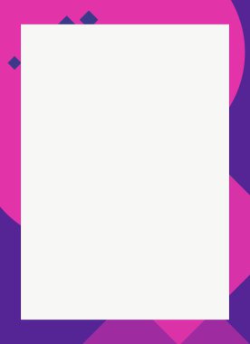 Dekoratif desen tasarımlı renkli, soyut el ilanı kapağı çerçevesi