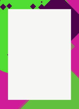 Dekoratif desen tasarımlı renkli, soyut el ilanı kapağı çerçevesi