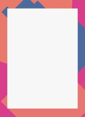 Dekoratif desen tasarımlı renkli, soyut el ilanı kapağı çerçevesi